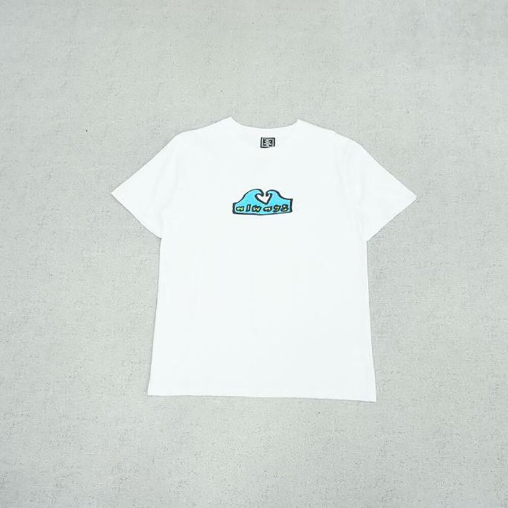 Always Brand White Simple Graphic Short Sleeve T Shirt